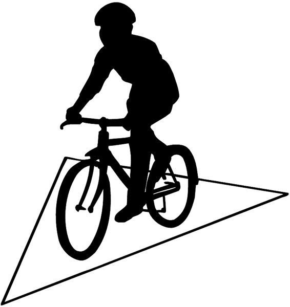 Boy on bicycle silhouette vinyl sticker. Customize on line.    Bicycles Motorcycles 009-0116  